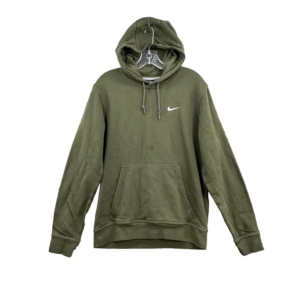 Nike‎ Club Fleece Hoodie Mens Medium Olive Green Sportswear Athletic Training